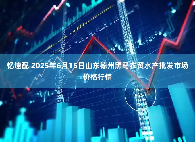 忆速配 2025年6月15日山东德州黑马农贸水产批发市场价格行情